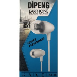 DİPENG KT-38 Earphone Слушалки БЯЛ