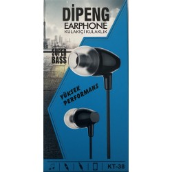 DİPENG KT-38 Earphone Слушалки ЧЕРЕН