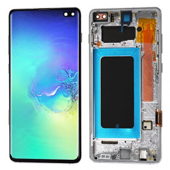 Samsung S10 Plus LCD Дисплей БЯЛ - G975 OLED