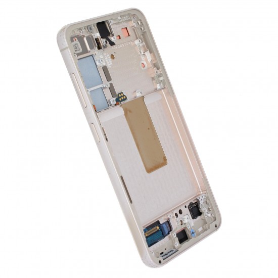 Samsung S23 LCD Дисплей - S911 ORG CREAM с рамка