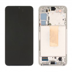 Samsung S23 PLUS LCD Дисплей - S916 ORG CREAM с рамка