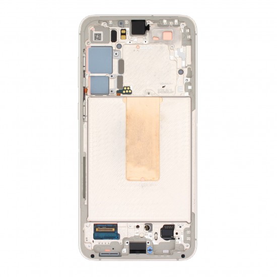 Samsung S23 PLUS LCD Дисплей - S916 ORG CREAM с рамка