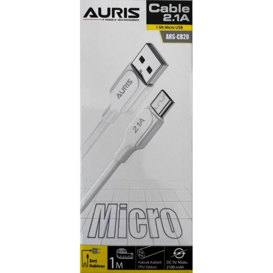 Кабел Auris 2.1A Micro ARS-CB20