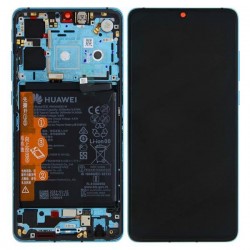 Huawei P30 LCD Дисплей - ORG с рамка и батерия AURORA BLUE