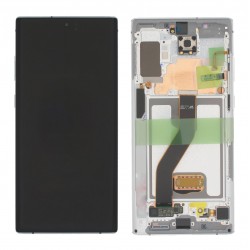 Samsung Note 10 PLUS LCD Дисплей - N975 ORG БЯЛ с рамка