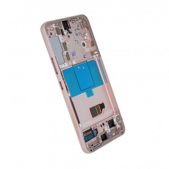 Samsung S22 5G LCD Дисплей - S901 ORG PİNK GOLD с рамка